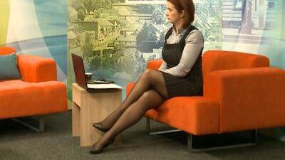 Long Legs In Black Pantyhose And Heels On Tv 3 - Nika Noire on girlsporntube.one