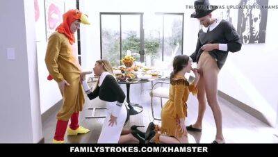 Kinky Family Thanksgiving Orgy on girlsporntube.one