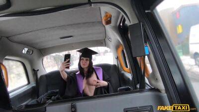 Freshly graduate and she wants to fuck with the cab driver because she has no money on her on girlsporntube.one