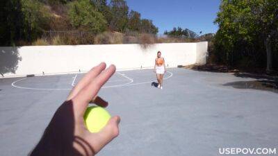 Tennis Needs Hardened Balls, Honey on girlsporntube.one