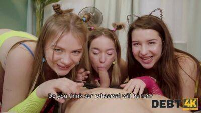 No Party Like a Fuck Party with Lesya Milk, Hazel Grace, Jolie Butt - POV threesome blowjob with young sexy babes on girlsporntube.one