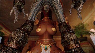 Skyrim monster came to fuck the queen of Egypt and nothing will stop him - Egypt on girlsporntube.one