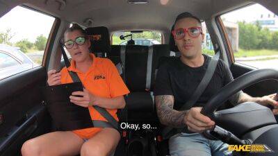 Driving lesson turns pretty intimate for this very lucky student on girlsporntube.one