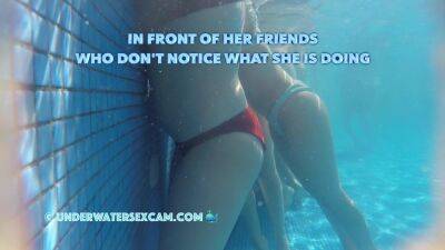 HOT BIKINI TEEN18+ MASTURBATES IN A PUBLIC POOL WITH AN UNDERWATER JET STREAM - France on girlsporntube.one