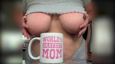 Mature Mom Gets Her Big Tits Out While Making Morning Coffee - Britain on girlsporntube.one