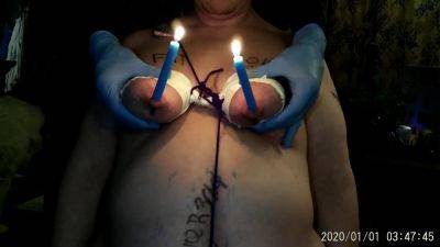 (part 1) Candle Tits - Fat Cow Serves As A Human Candle Holder Bdsm on girlsporntube.one