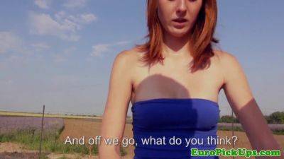 Redhead teen with red hair gets creampied in public POV on girlsporntube.one