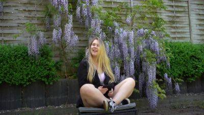 Hard Fuck In The Garden After Reading Sex Book! on girlsporntube.one