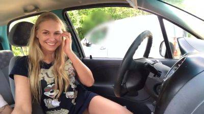 Perfect Hot Blonde Real Sex In Car With Stranger Get Caught on girlsporntube.one