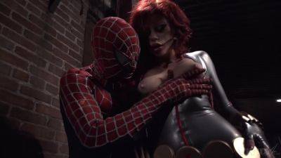 Aroused redhead feels Spiderman's endless dick tearing her pussy apart on girlsporntube.one