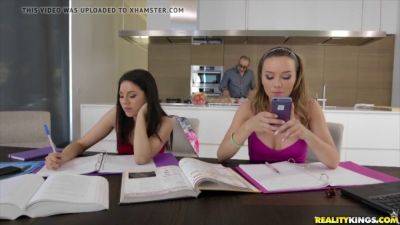 Capri Anderson & Shyla Jennings study each other's asses & bodies in HD session on girlsporntube.one