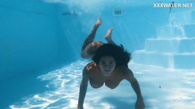 A Famous Pornstar, Glides Nude Through The Water With Yorgelis Carrillo on girlsporntube.one