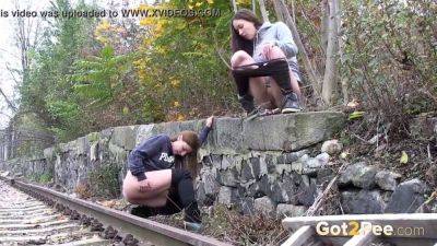 Brunette hottie craves public piss & hunkers down for a wild outdoor pee session - Czech Republic on girlsporntube.one