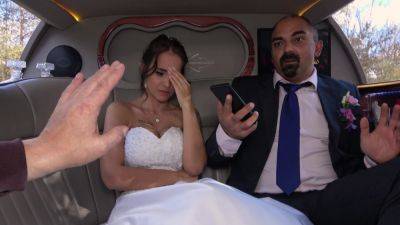 Latina bride fucks with her father-in-law in the back of the limo on girlsporntube.one