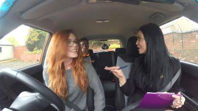 Jai James & Ryan Ryder teach hot ebony babe how to drive with their massive black boobs - Britain on girlsporntube.one