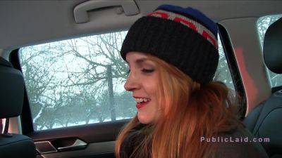 Redhead Amateur Fucks In Warm Car In Public on girlsporntube.one