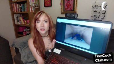 SPH solo babe with coloredhair talks dirty about small dicks - Britain on girlsporntube.one