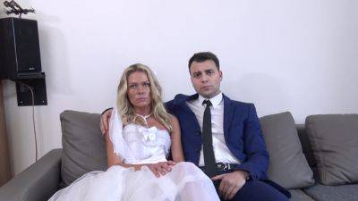 Bride in her late 20s fucked by her father-in-law in front of her hubby on girlsporntube.one