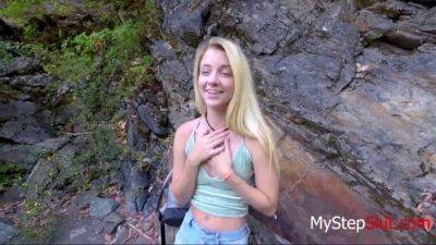 Stepdad takes his teen daughter out in the woods and gives her a cumshot on girlsporntube.one