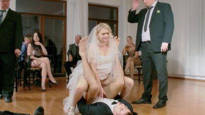 Bride tries heavy duty dick right on her wedding day on girlsporntube.one