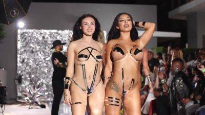 Miami Art Body Tape Miami Art Basel Fusion Fashion 2023 Ful on girlsporntube.one