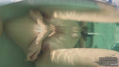 Hot Teen Kapri Smoking Then Underwater Pussy Cam Closeups Of Dildo Play on girlsporntube.one