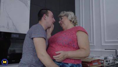 Curvaceous Grandma Babet with Large Breasts and Booty Gets Nailed! on girlsporntube.one