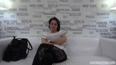 Mellow Czech Brunette in Casting - Czech Republic on girlsporntube.one