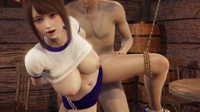 3D Asian suspended babe from Honey Select 2 video game gets fucked hard on girlsporntube.one