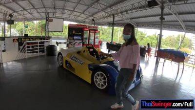 Cute Thai amateur teen girlfriend go karting and recorded on video after - Thailand on girlsporntube.one