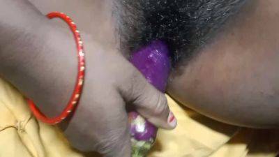 Neetu Bhabhi Put Brinjal In His Huge Pussy . And Masturbating Herself on girlsporntube.one