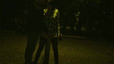 Kinky Couple Masturbates Together In A Public Park on girlsporntube.one