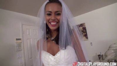 Janice Griffith's wedding dress will get you hard & ready for a wild anal session! on girlsporntube.one