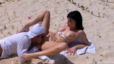 Erotic play by the beach with a random man set to fuck her like crazy on girlsporntube.one