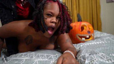 Big Tits Brattty Bae and Siren Nudist Get Fucked by Clown in Halloween Threesome on girlsporntube.one