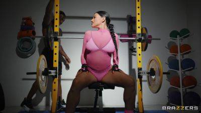 Sporty Latina princess devours tasty dick at the gym in amazing interracial on girlsporntube.one