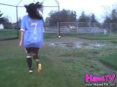 Euroslut soccer teens go lesbo on girlsporntube.one