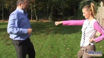 Eugene & Blonde Rodica's Taekwondo Ta-Tas on girlsporntube.one