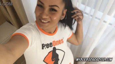 Helen Star's Huge Tits Bounce While Taking a Selfie on girlsporntube.one