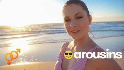 Have you Ever Been Blown on the Beach? POV Rebecca Volpetti & Jason Love at Arousins on girlsporntube.one