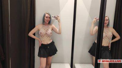 Masturbation In A Fitting Room In A Mall. I Try On Haul Transparent Clothes In Fitting Room And Mast on girlsporntube.one