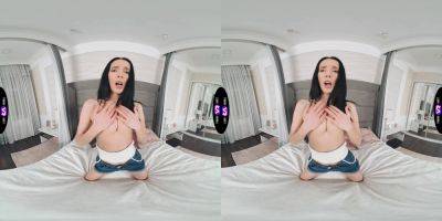 Jasmine Jayne's natural tits bounce as she experiences a mind-blowing orgasm in virtual reality on girlsporntube.one