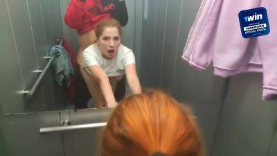 Babbylittle - Sex In The Elevator With A Neighbor. Deep Blowjob on girlsporntube.one