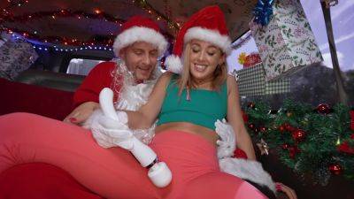 Amazing bang bus Christmas special in scenes of loud hardcore on girlsporntube.one