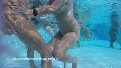 Hot Older Couple Arouses Each Other Underwater on girlsporntube.one