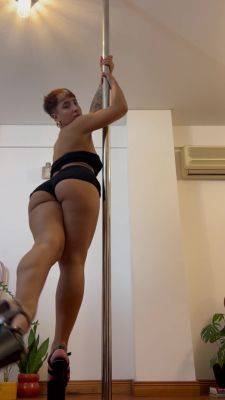 Dancing Pole Dance And Undressing Like Stripper on girlsporntube.one