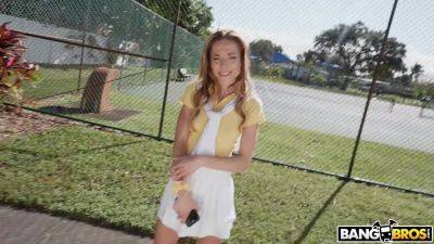 Getting picked-up by a stranger, Alexis James goes full slut after tennis on girlsporntube.one