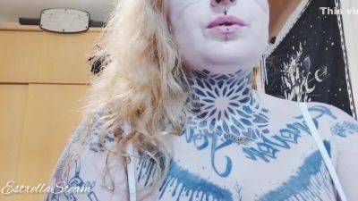 Tattooed Girl Smokes A Cigarette on girlsporntube.one