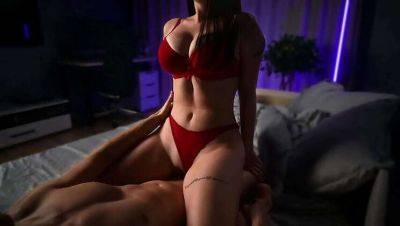 Sexy GF Alice in Red Lingerie Gets Filled During Intense Romantic Encounter on girlsporntube.one