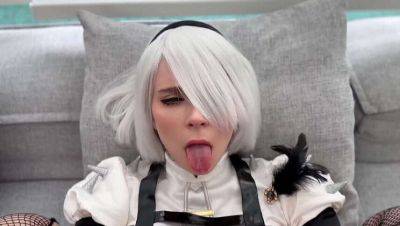 Sweetie Fox as 2B from NieR: Automata Gets Her Tight Pussy Fucked Every Which Way & Cum On Her Face - Amateur Cosplay on girlsporntube.one